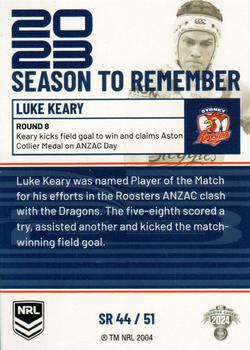 2024 NRL Traders Titanium - 2023 Season To Remember #SR44 Luke Keary Back